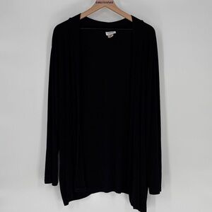 Jostar vintage slinky Black Open Front Lightweight Cardigan 3x